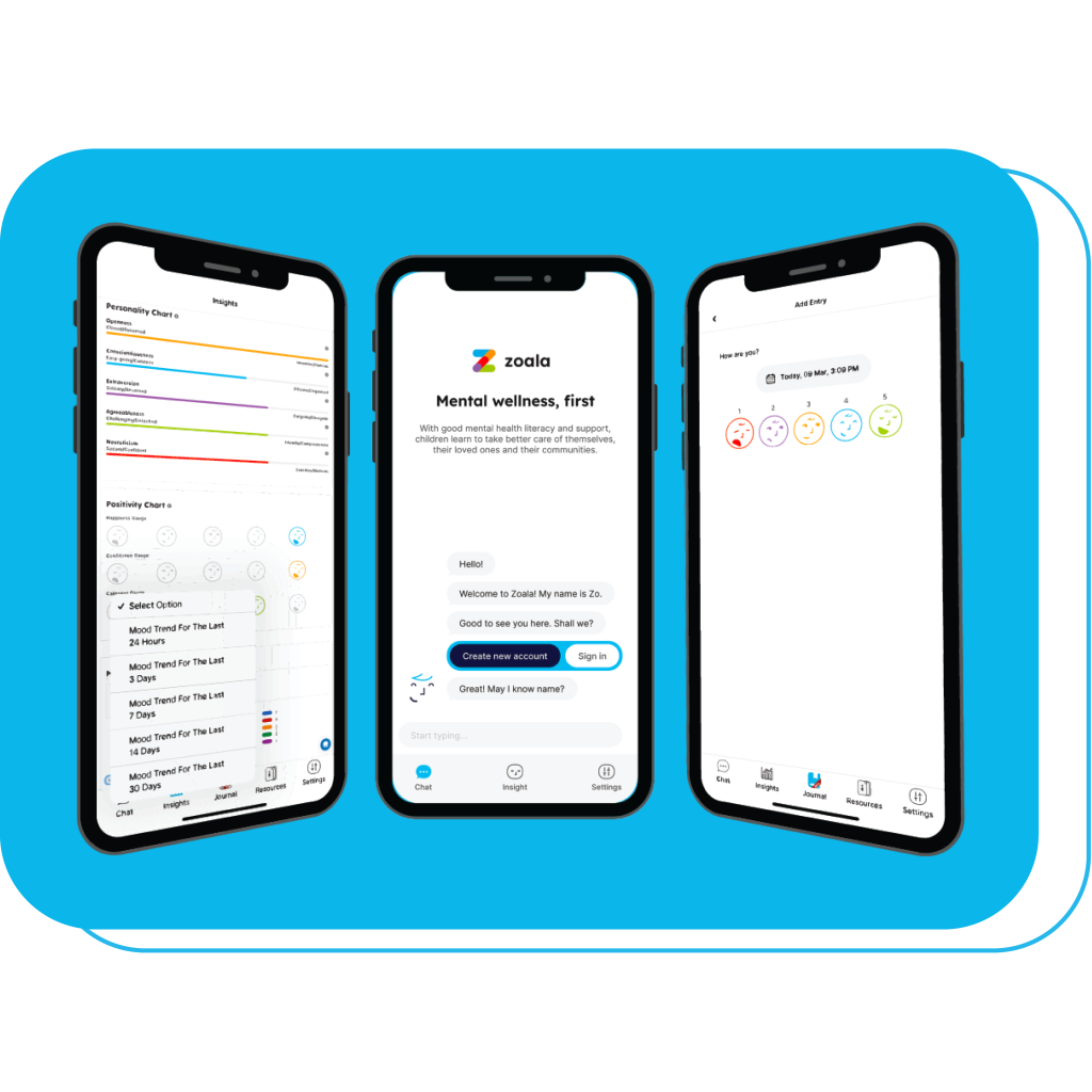 Mental health dashboard, AI chatbot and vibe check features of Zoala