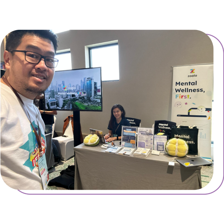 Founder of Zoala, Jeff (left) is preparing for the learning summit with his teammate.