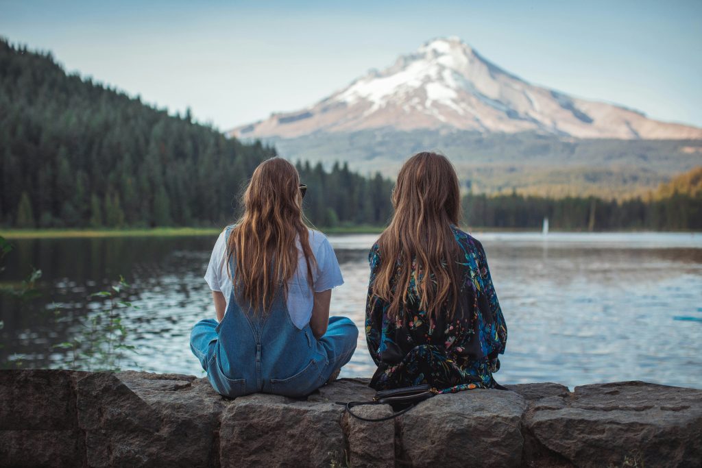 Two women at Mount Hood